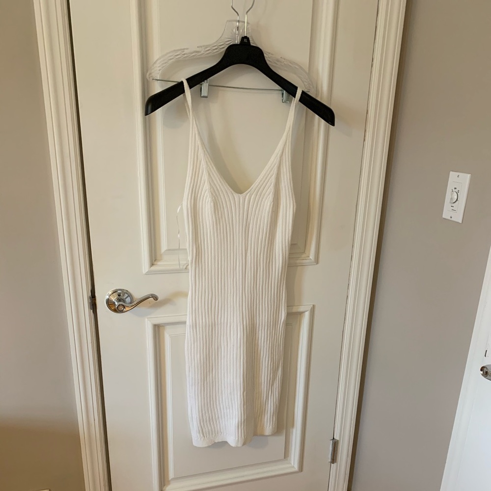 DeeElle Deep V Sweater Dress